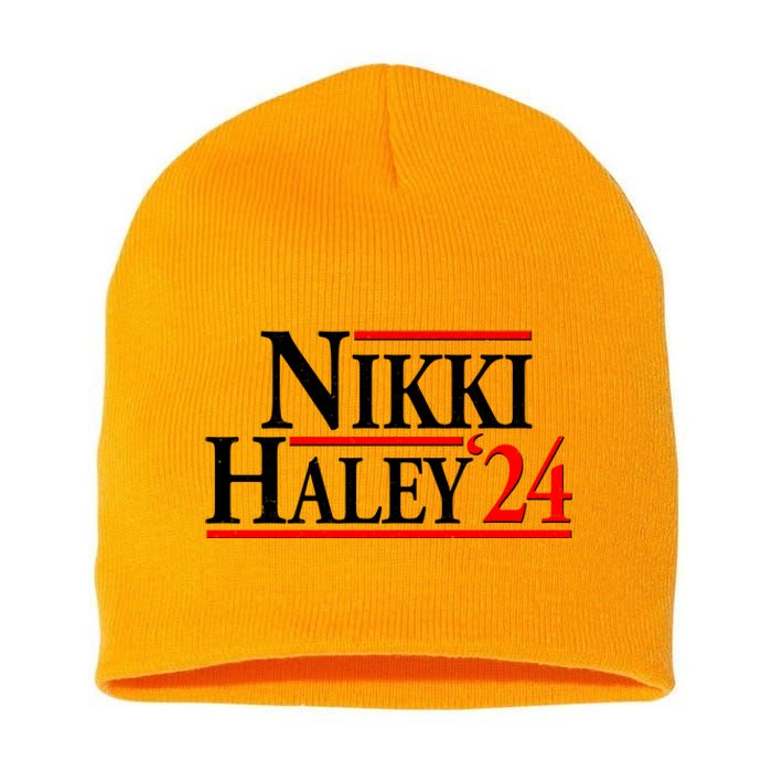 Nikki Haley 2024 For President Election Short Acrylic Beanie