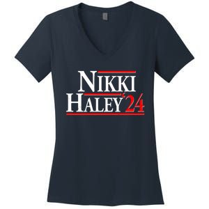 Nikki Haley 2024 For President Election Women's V-Neck T-Shirt