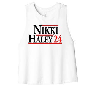 Nikki Haley 2024 For President Election Women's Racerback Cropped Tank