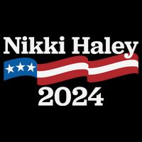 Nikki Haley 2024 For President Flag Logo Drawstring Bag