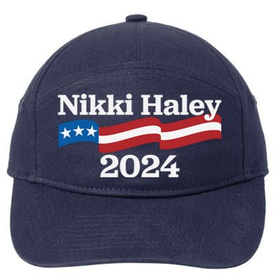 Nikki Haley 2024 For President Flag Logo 7-Panel Snapback Hat