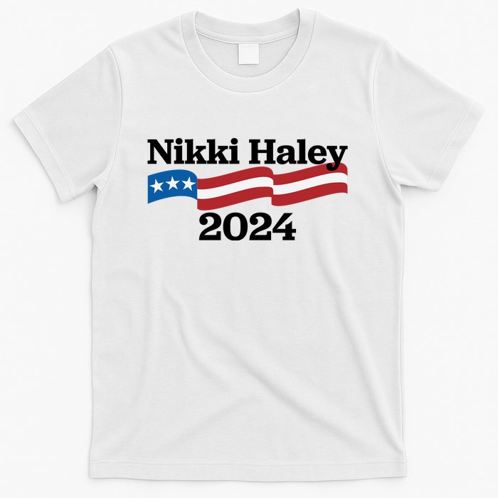 Nikki Haley 2024 For President Flag Logo T-Shirt