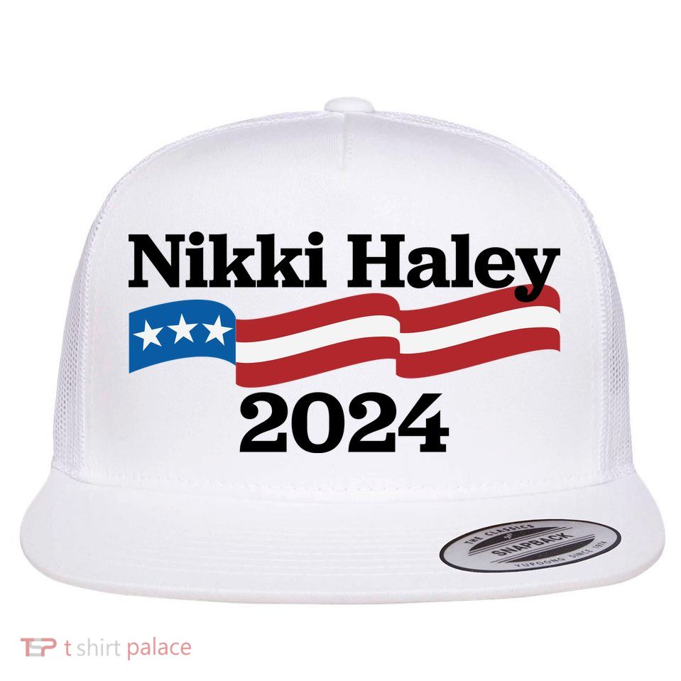 Nikki Haley 2024 For President Flag Logo Flatbill Hat