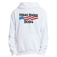 Nikki Haley 2024 For President Flag Logo Urban Pullover Hoodie