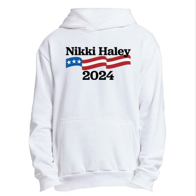 Nikki Haley 2024 For President Flag Logo Urban Pullover Hoodie