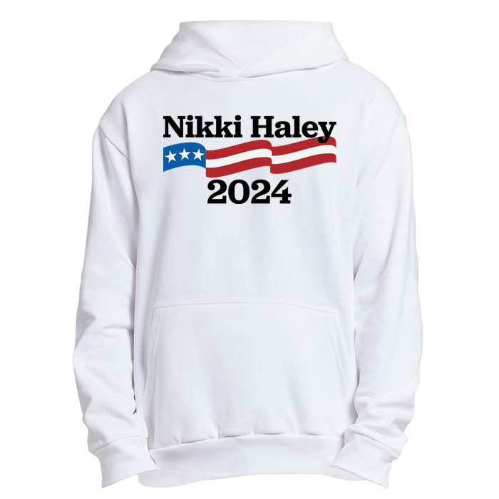 Nikki Haley 2024 For President Flag Logo Urban Pullover Hoodie