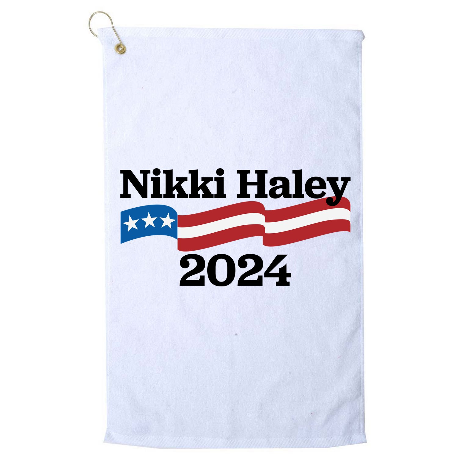 Nikki Haley 2024 For President Flag Logo Golf Towel