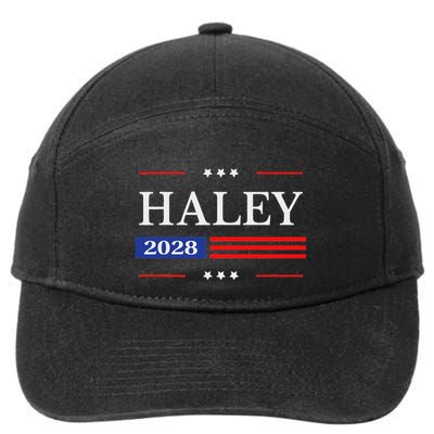 Nikki Haley 2028 American Flag Usa Flag 7-Panel Snapback Hat