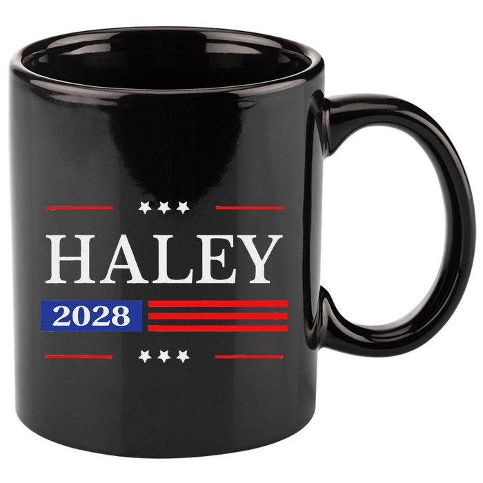 Nikki Haley 2028 American Flag Usa Flag 11oz C Handle Ceramic Mug