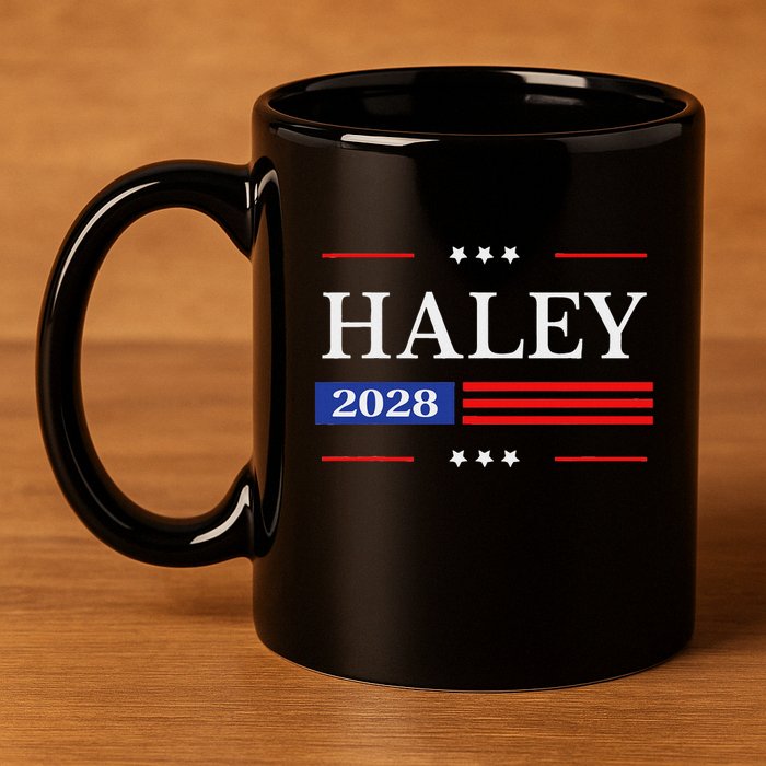 Nikki Haley 2028 American Flag Usa Flag 11oz C Handle Ceramic Mug