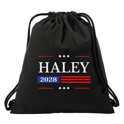Nikki Haley 2028 American Flag Usa Flag Drawstring Bag