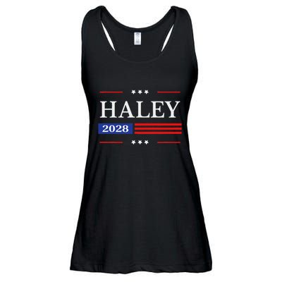 Nikki Haley 2028 American Flag Usa Flag Ladies Essential Flowy Tank