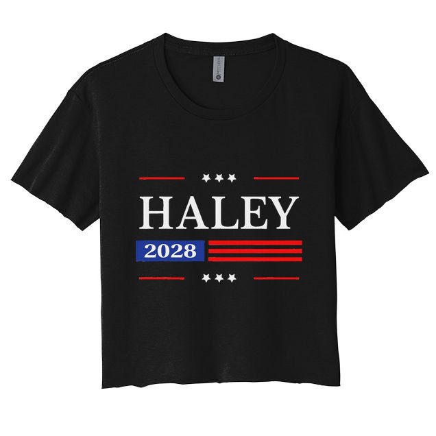Nikki Haley 2028 American Flag Usa Flag Crop Top