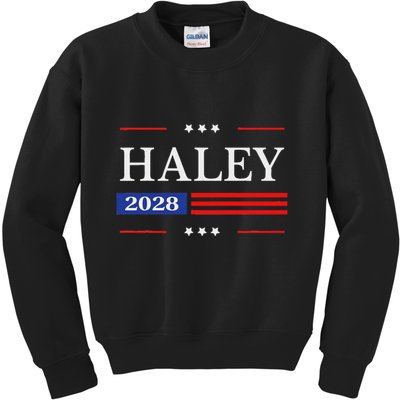 Nikki Haley 2028 American Flag Usa Flag Kids Sweatshirt