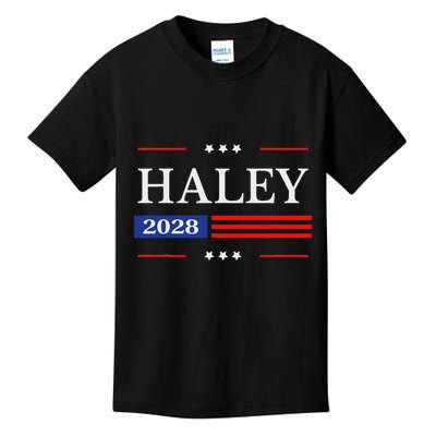 Nikki Haley 2028 American Flag Usa Flag Kids T-Shirt