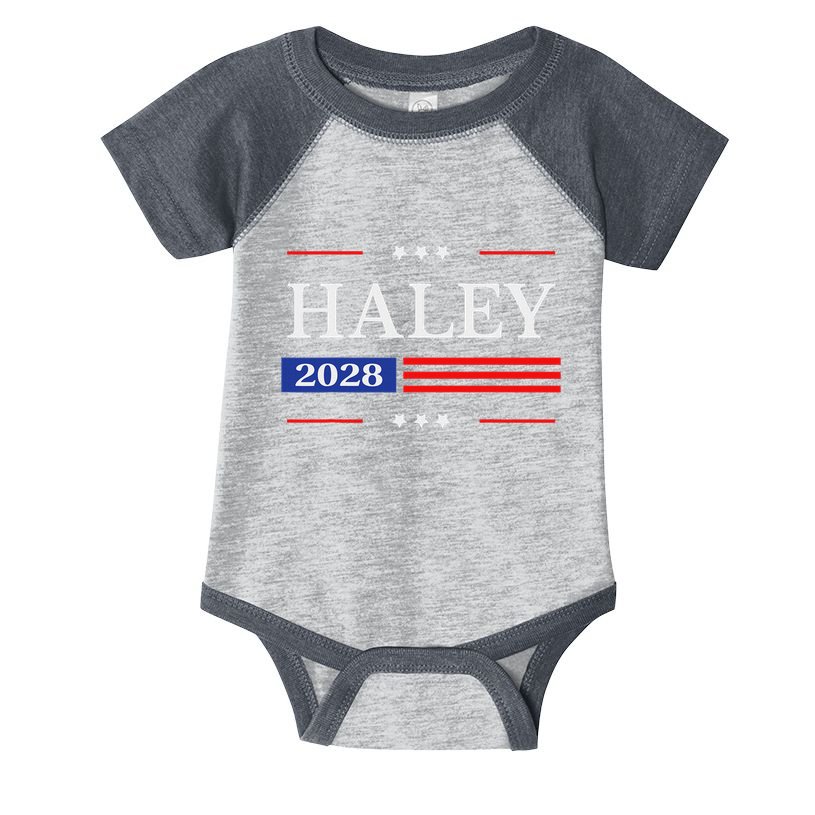Nikki Haley 2028 American Flag Usa Flag Infant Baby Jersey Bodysuit