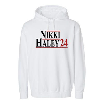 Nikki Haley 2024 Vintage Election Garment-Dyed Fleece Hoodie