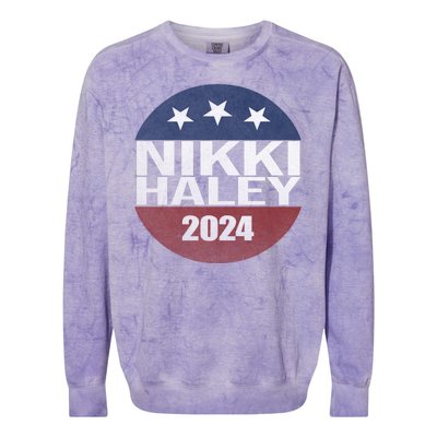 Nikki Haley 2024 Political Election Vintage Colorblast Crewneck Sweatshirt