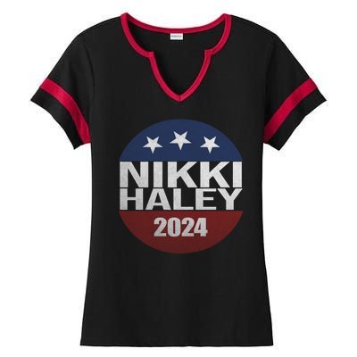 Nikki Haley 2024 Political Election Vintage Ladies Halftime Notch Neck Tee