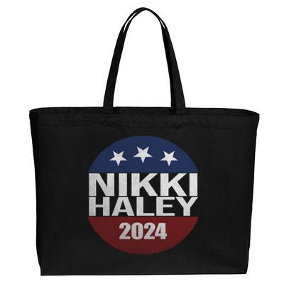 Nikki Haley 2024 Political Election Vintage Cotton Canvas Jumbo Tote