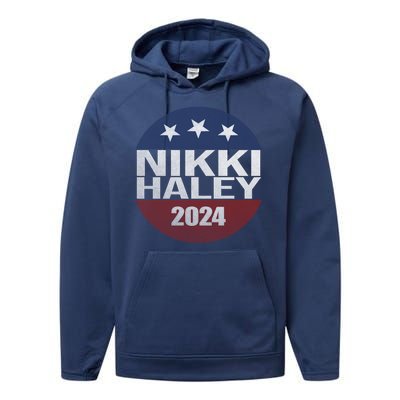 Nikki Haley 2024 Political Election Vintage Performance Fleece Hoodie