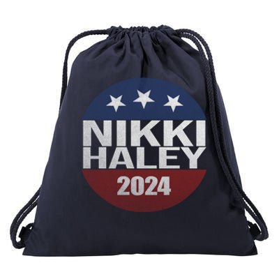 Nikki Haley 2024 Political Election Vintage Drawstring Bag