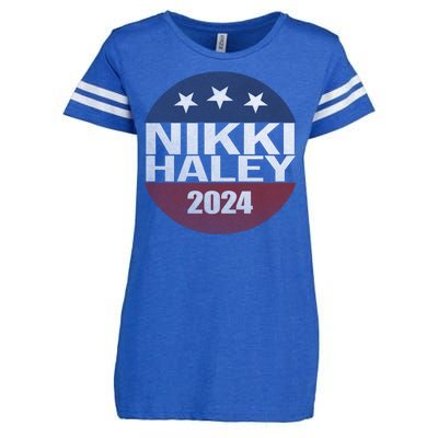 Nikki Haley 2024 Political Election Vintage Enza Ladies Jersey Football T-Shirt