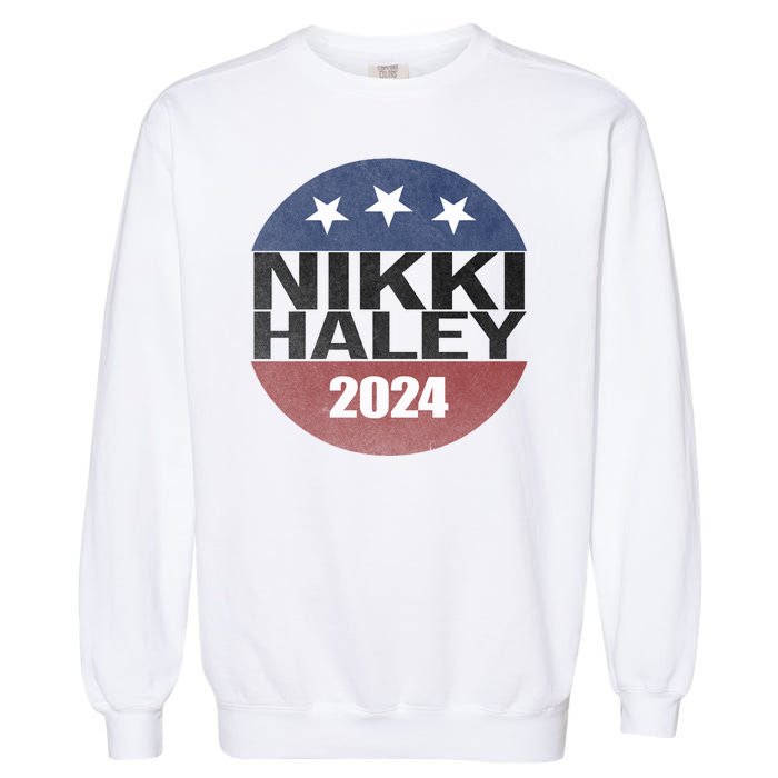 Nikki Haley 2024 Political Election Vintage Garment-Dyed Sweatshirt