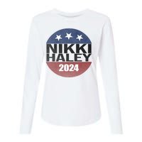 Nikki Haley 2024 Political Election Vintage Womens Cotton Relaxed Long Sleeve T-Shirt