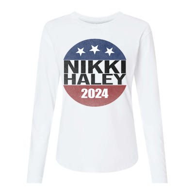 Nikki Haley 2024 Political Election Vintage Womens Cotton Relaxed Long Sleeve T-Shirt