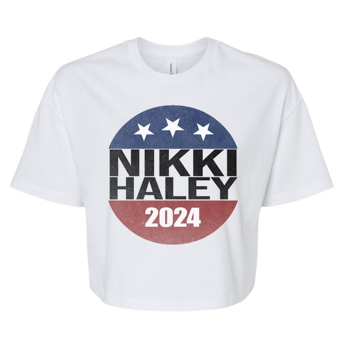 Nikki Haley 2024 Political Election Vintage Bella+Canvas Jersey Crop Tee