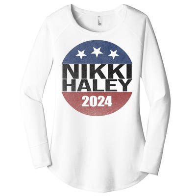 Nikki Haley 2024 Political Election Vintage Women's Perfect Tri Tunic Long Sleeve Shirt