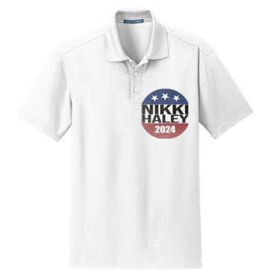 Nikki Haley 2024 Political Election Vintage Dry Zone Grid Polo