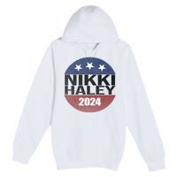 Nikki Haley 2024 Political Election Vintage Premium Pullover Hoodie