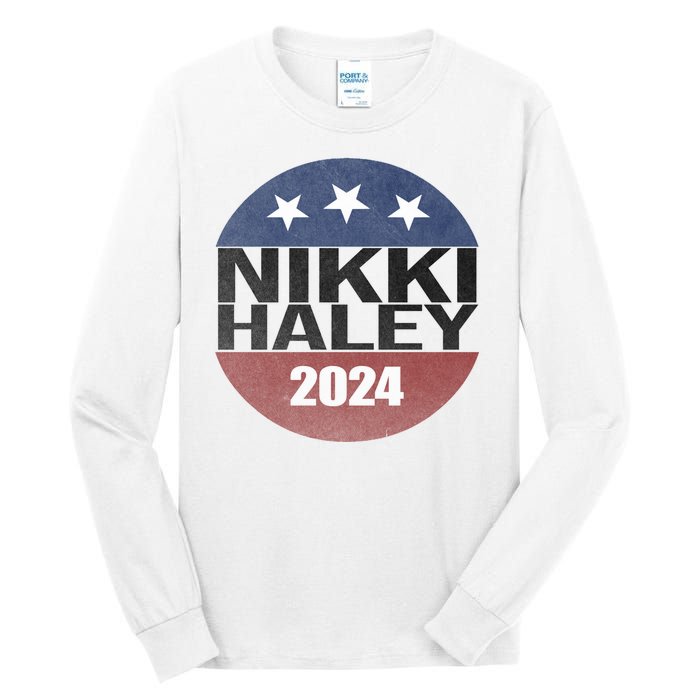 Nikki Haley 2024 Political Election Vintage Tall Long Sleeve T-Shirt