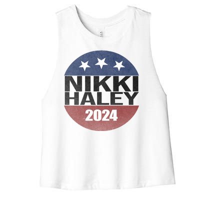 Nikki Haley 2024 Political Election Vintage Women's Racerback Cropped Tank