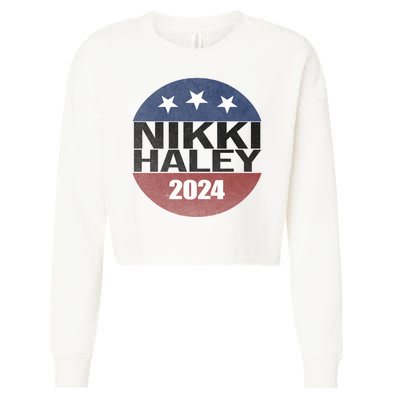 Nikki Haley 2024 Political Election Vintage Cropped Pullover Crew