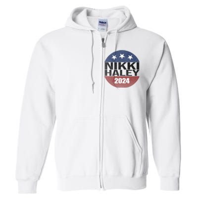 Nikki Haley 2024 Political Election Vintage Full Zip Hoodie