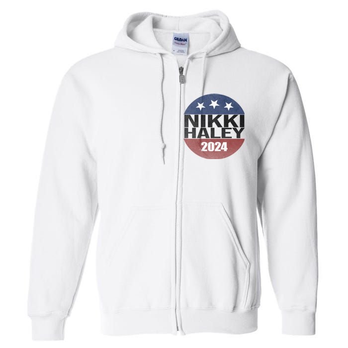 Nikki Haley 2024 Political Election Vintage Full Zip Hoodie