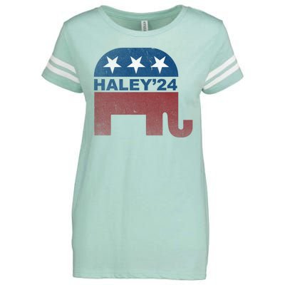 Nikki Haley 2024 For President Vintage Enza Ladies Jersey Football T-Shirt