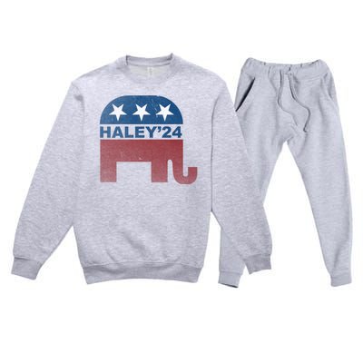 Nikki Haley 2024 For President Vintage Premium Crewneck Sweatsuit Set