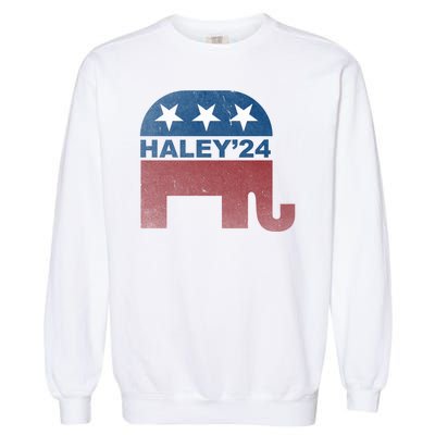 Nikki Haley 2024 For President Vintage Garment-Dyed Sweatshirt