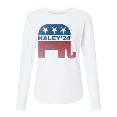 Nikki Haley 2024 For President Vintage Womens Cotton Relaxed Long Sleeve T-Shirt