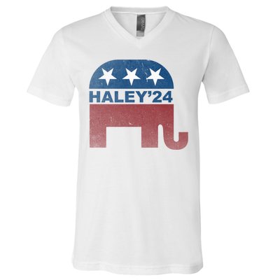 Nikki Haley 2024 For President Vintage V-Neck T-Shirt