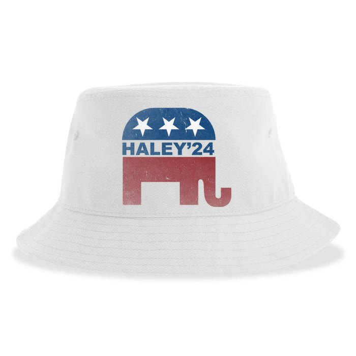 Nikki Haley 2024 For President Vintage Sustainable Bucket Hat