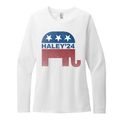 Nikki Haley 2024 For President Vintage Womens CVC Long Sleeve Shirt