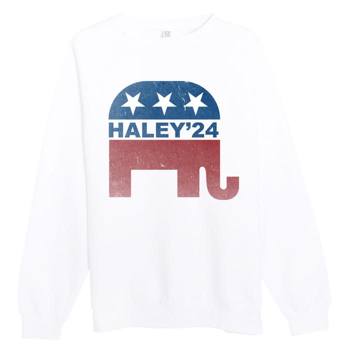 Nikki Haley 2024 For President Vintage Premium Crewneck Sweatshirt