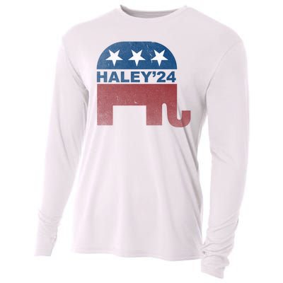 Nikki Haley 2024 For President Vintage Cooling Performance Long Sleeve Crew