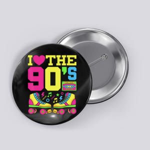 Nineties Heart 90s 1990s Fashion Theme Party Button