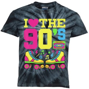 Nineties Heart 90s 1990s Fashion Theme Party Kids Tie-Dye T-Shirt